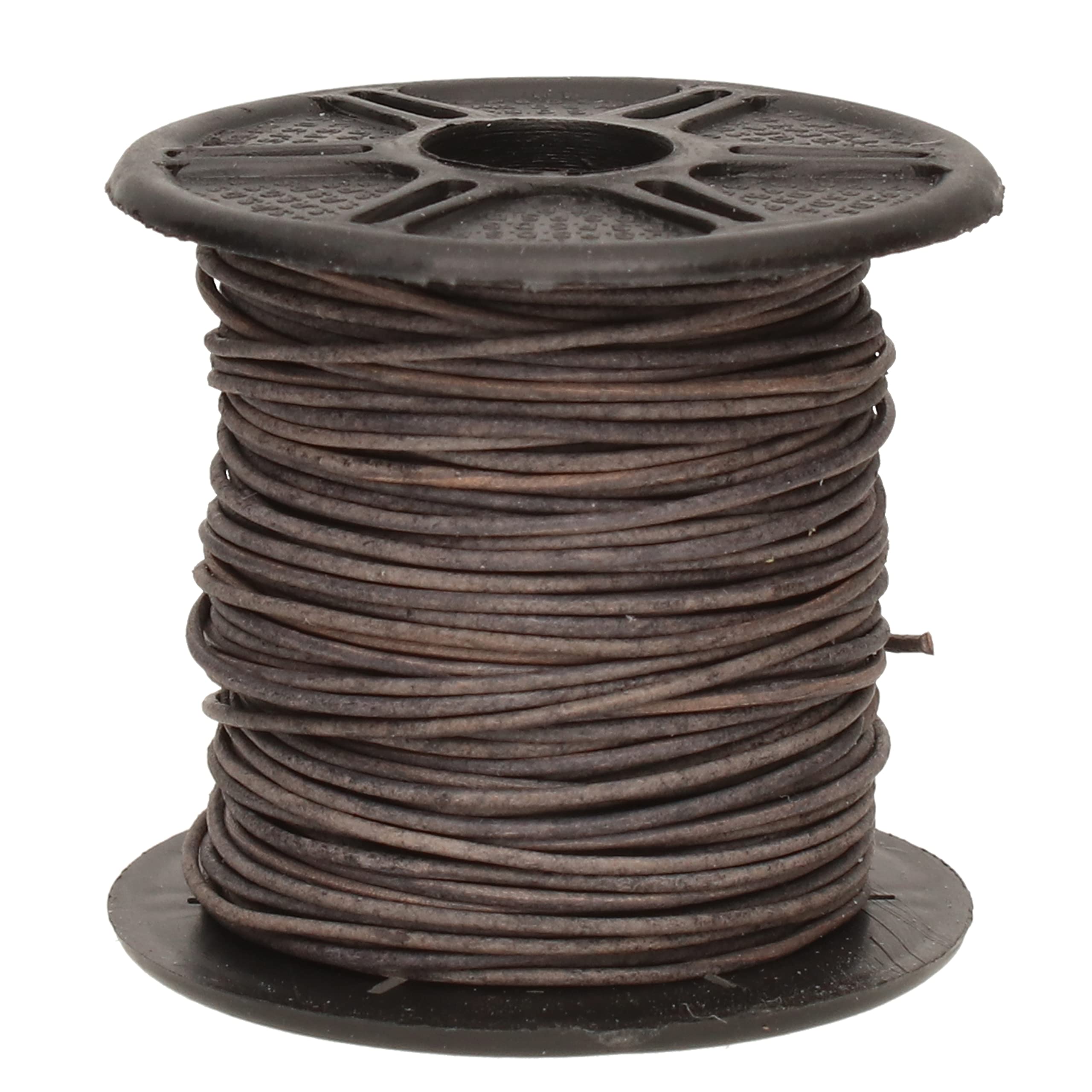 Cordon en cuir 0.5 mm gris antique pour tressage de bracelets et colliers bohèmes