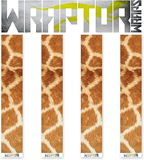 Wraptor Wraps Archery Arrow Wraps - Giraffe HD Arrow Wraps - Full Wrap Design - Pack of 13-100mm Length - Medium Width