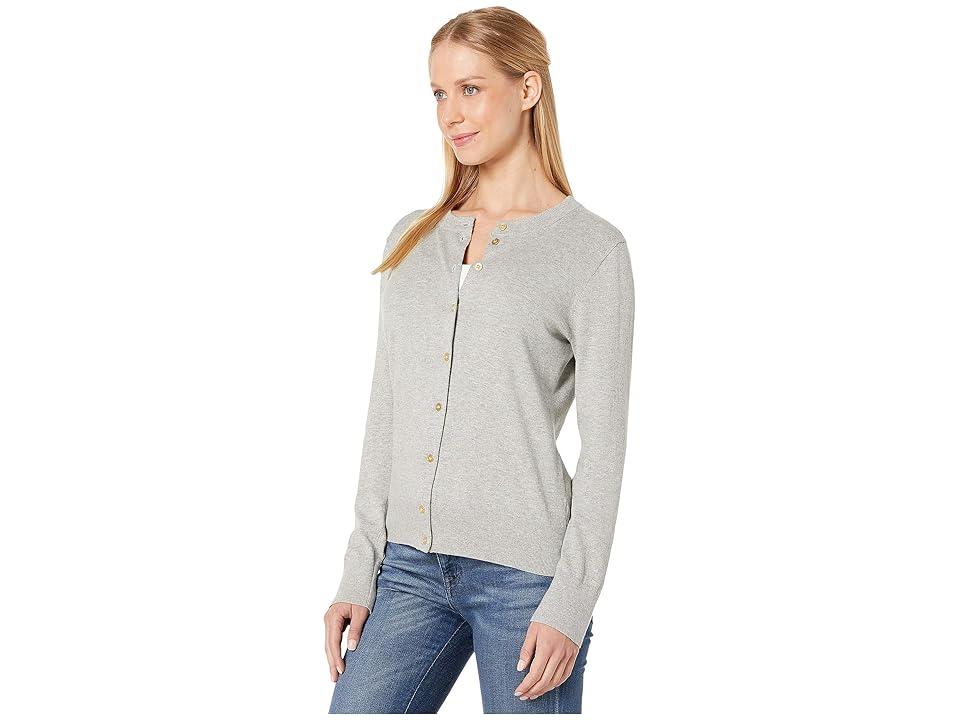 

J.Crew Cotton Cardigan (Heather Grey) Women's Clothing, Gray