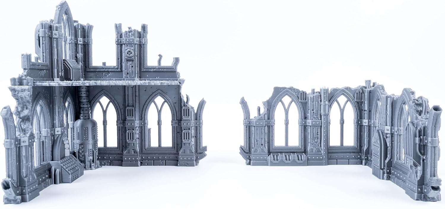Gothic Ruins Series - Set 3: Uniquely Designed Two-Story and Ground Floor Ruins, 28/32mm Scale