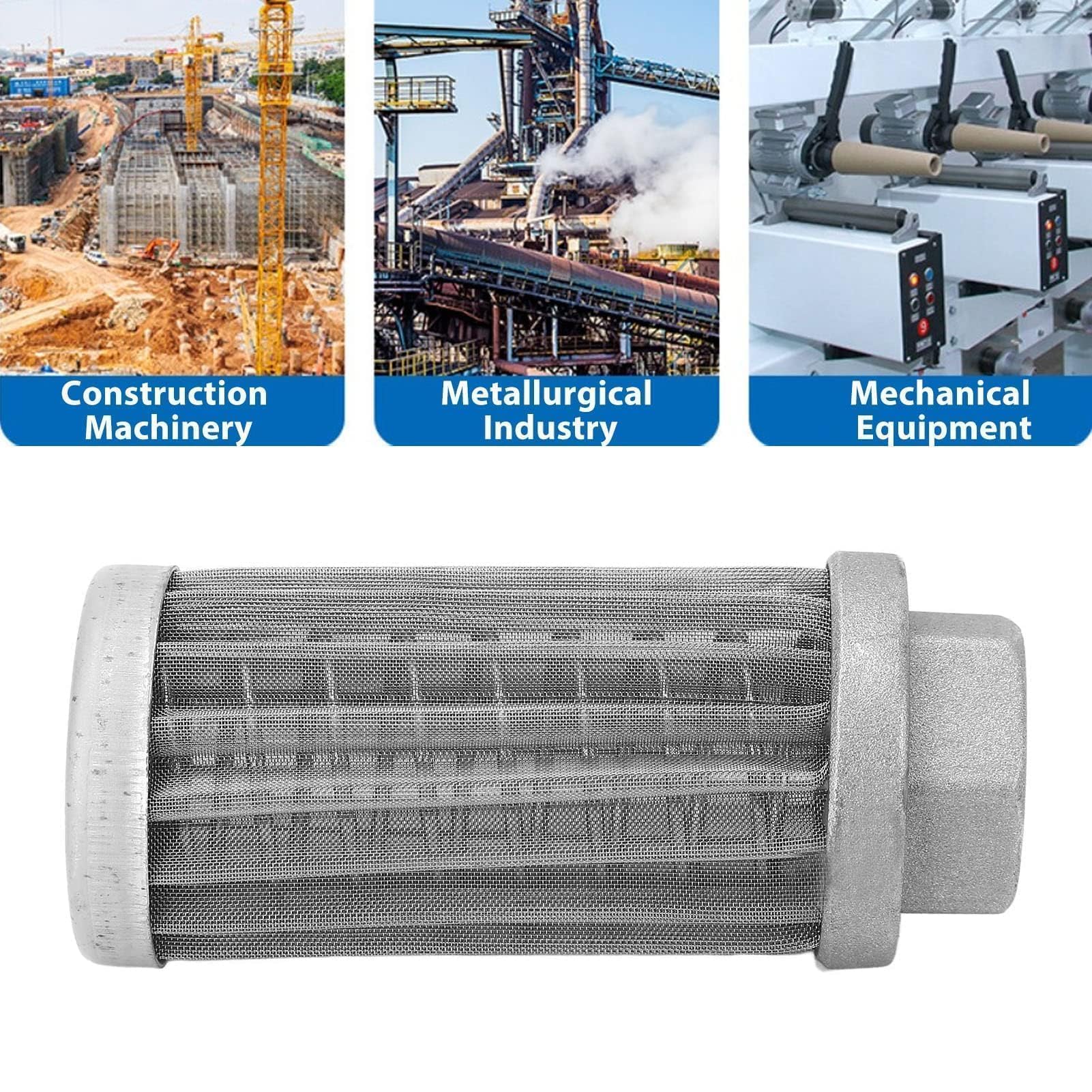Set Benzinfilter Kraftstofffilter, Hydraulischer Saugölfilter, Edelstahlgeflecht, Ölfilter, Ersatz, Kraftstoffsieb, Rohranschluss, Saugölsieb, Hydraulisches Element, Saugkraftstofffilter