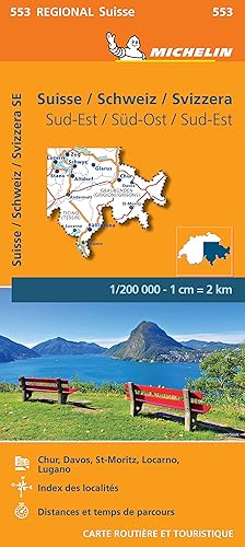 Carte Régionale Suisse / Schweiz / Svizzera Sud-Est / Sud-Ost / Sud-Est
