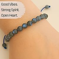 Vista 195 de Amazing Gemstone Yaxaite Bracelet for Women Men's Gifts - Protection Healing Crystal Bracelet - 8mm Gemstone Beaded Adjustable Bracelet Pulseras