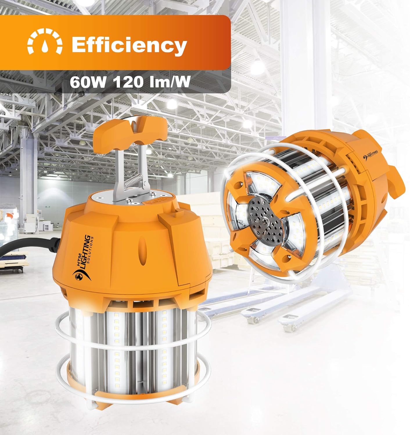 New Arrivals 60W LED Temporary Construction Work Light 7,200lm 5000K Daylight White - 200W MH Equal Portable Commercial Linkable Job Site Cage Lighting - Spring Loaded Hook - IP65 UL Listed Amazon Crazy 🔥 Deals 60W LED Temporary Construction Work Light 7,200lm 5000K Daylight White - 200W MH Equal Portable Commercial Linkable Job Site Cage Lighting - Spring Loaded Hook - IP65 UL Listed