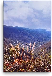 Vibrant Peruvian Flowery Mountain Wall Art Decor, Original Photo Art Wall Decor, Vibrant Landscape Photography Wall Art Print As Poster or Canvas in Various Sizes to Fit Any Wall