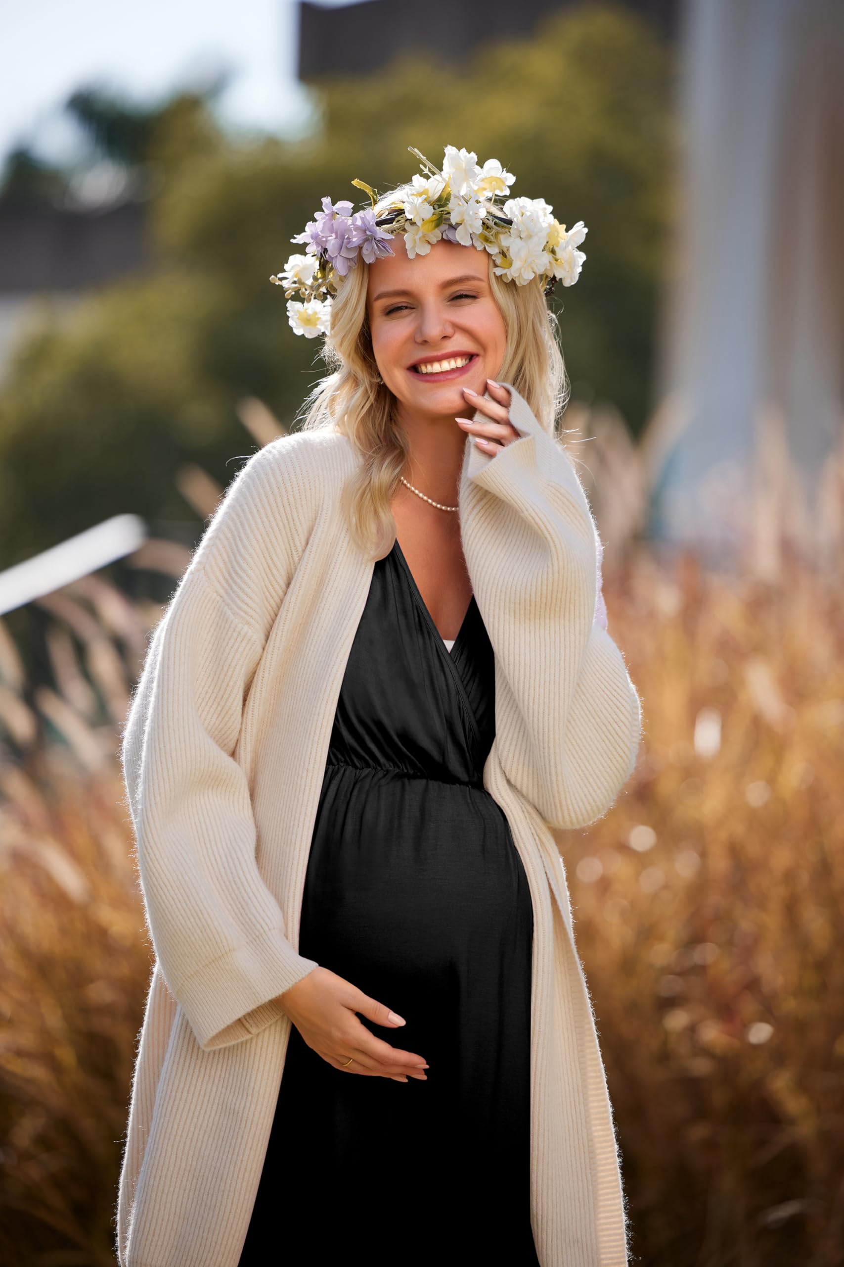 Ekouaer 3 in 1 Labor/Delivery/Hospital Gown Maternity Dress Nursing Nightgown Sleepwear for Breastfeeding