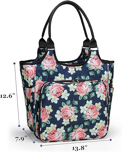 Miniatura 6 de YARWO Bolsa de tejer, organizador de almacenamiento de hilo para madejas de hilo, agujas de tejer, ganchos de ganchillo y proyectos de tejido,