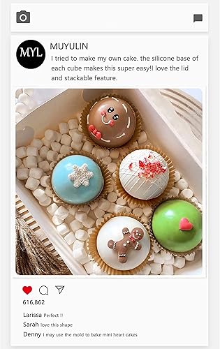 Miniatura 5 de Molde de silicona de fondant de hombre de jengibre navideño, 5 paquetes con copo de nieve, Papá Noel, moldes de chocolate para hornear galletas,