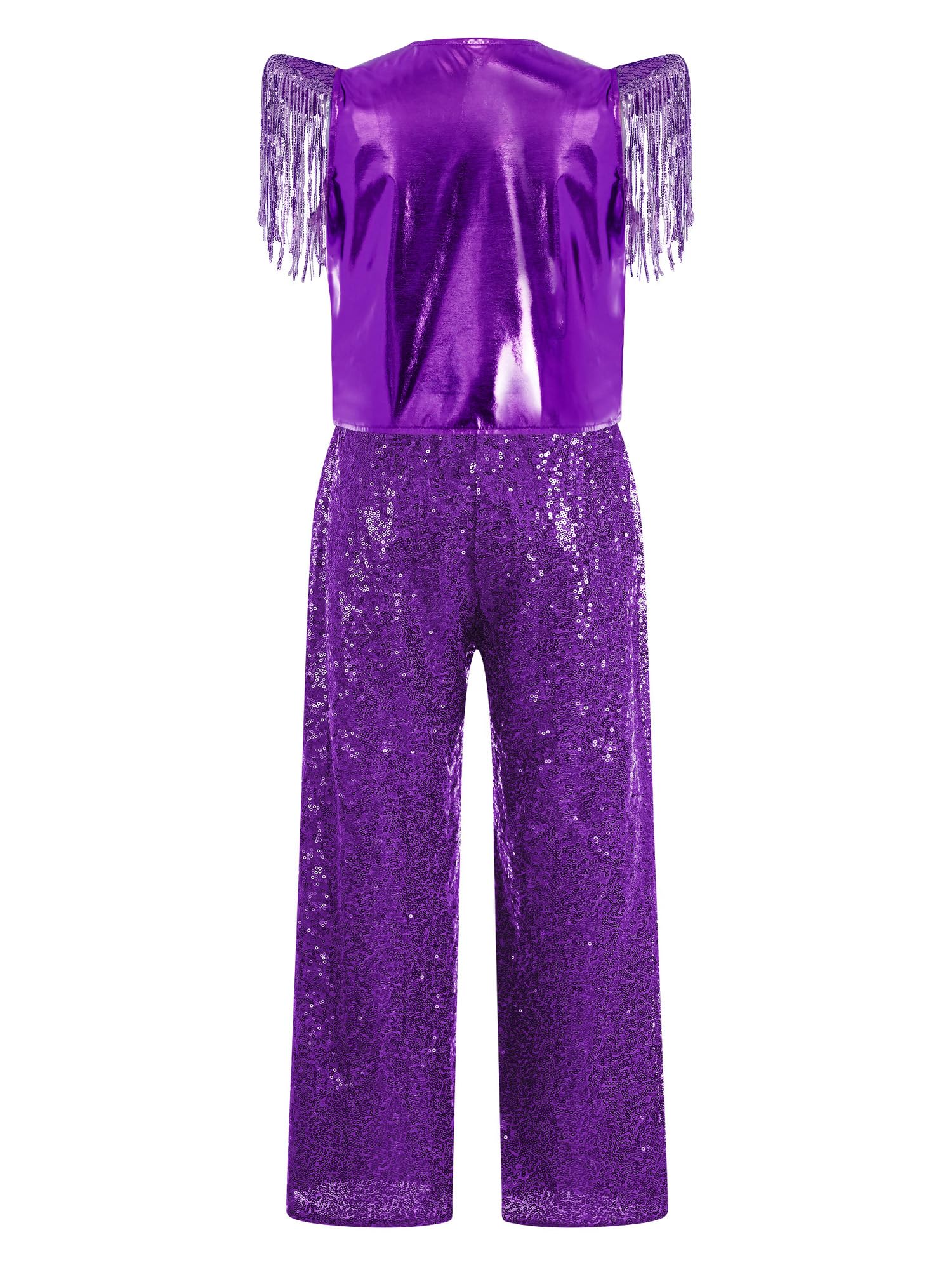 Niña Traje Disco Metálico Trajes De Baile De Jazz De Para Niños