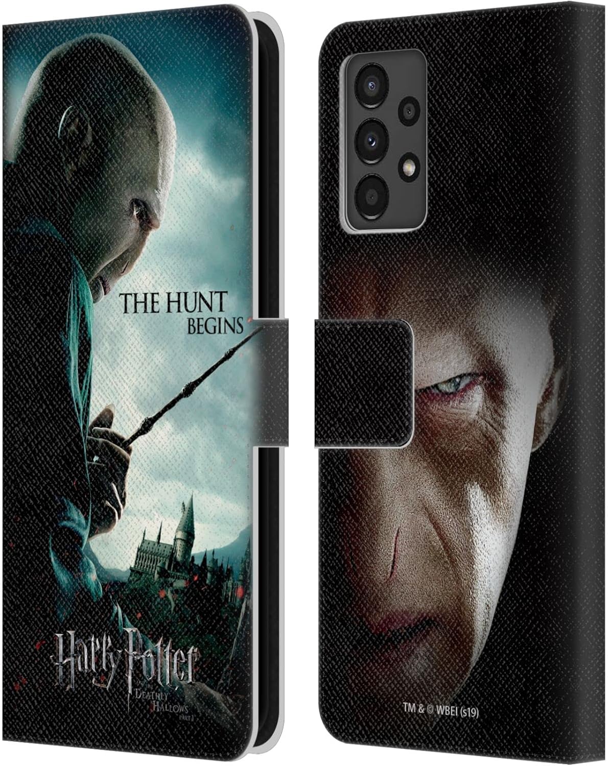 Head Case Designs Officially Licensed Harry Potter Voldemort Deathly Hallows VII Leather Wallet Case Compatible with Samsung Galaxy A13 (2022)