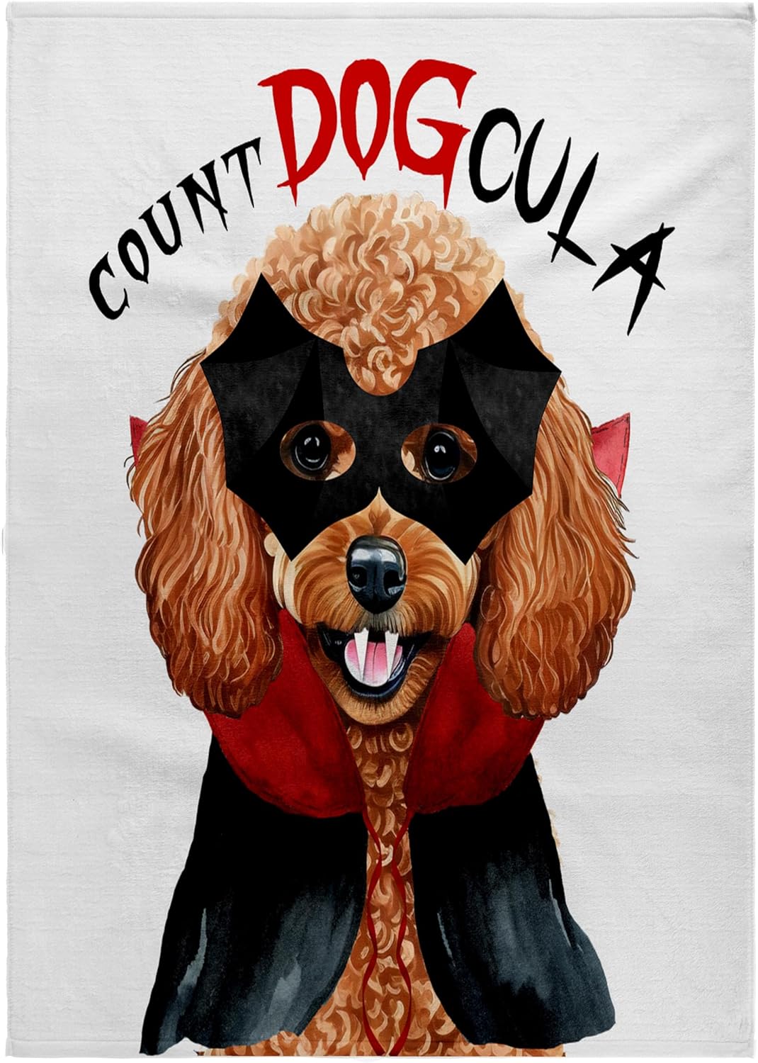3dRose Count DOGcula Poodle for Halloween Trick or Treat Fun 22x30 Bath Hand Pool Towel