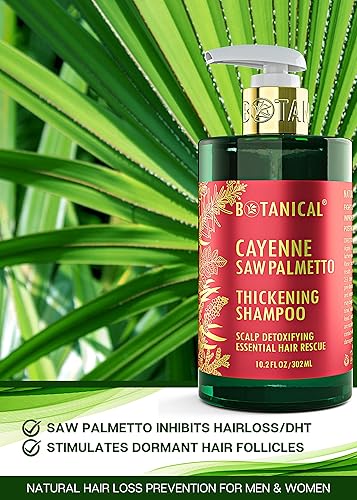 Miniatura 4 de Botanical Hair Growth Lab - Champú para la caída del cabello - Cayenne Saw Palmetto - Estimulante del cuero cabelludo - Bloqueador de DHT Alopecia