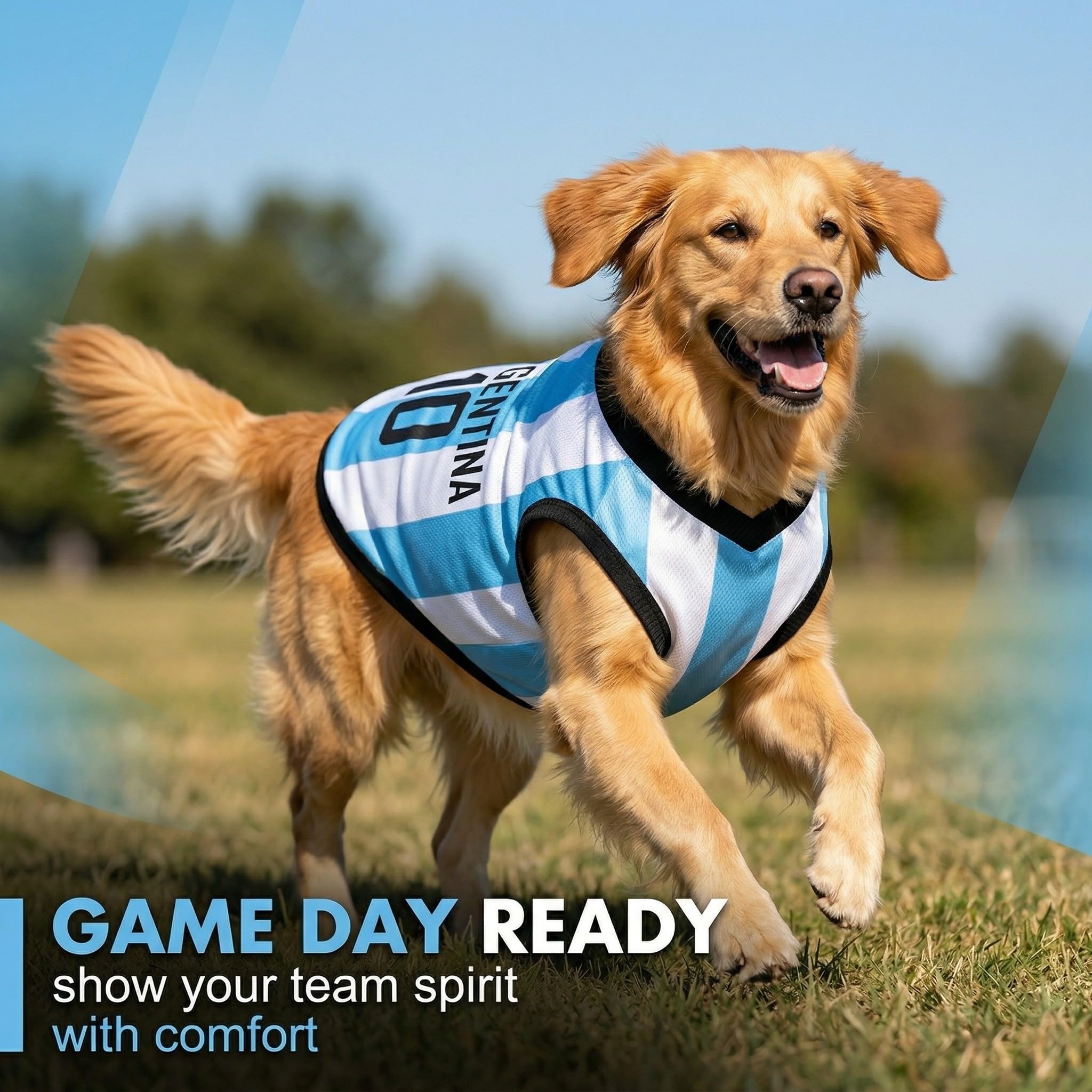 Canotta Cane Maglietta Per Cani Maglia Cani Maglietta Cani Magliette Per Cani Maglia Cane Maglietta Cane Felpa Per Cani Maglietta Per Gatto Maglietta Per Cani Tifosi (L, Bianco Blu)