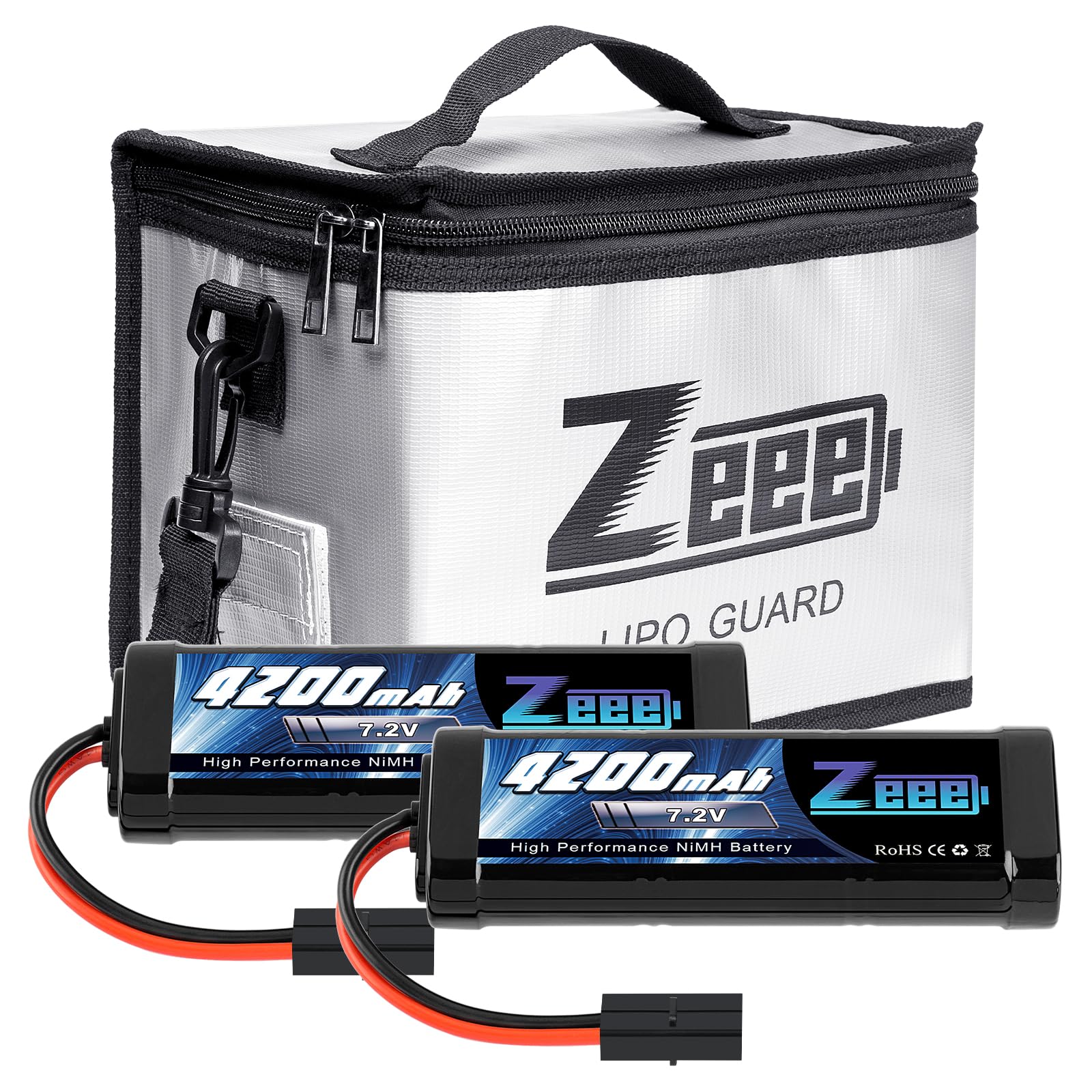 Amazon.com: Zeee 7.2V 4200mAh RC NiMH Battery with Tamiya Plug 2