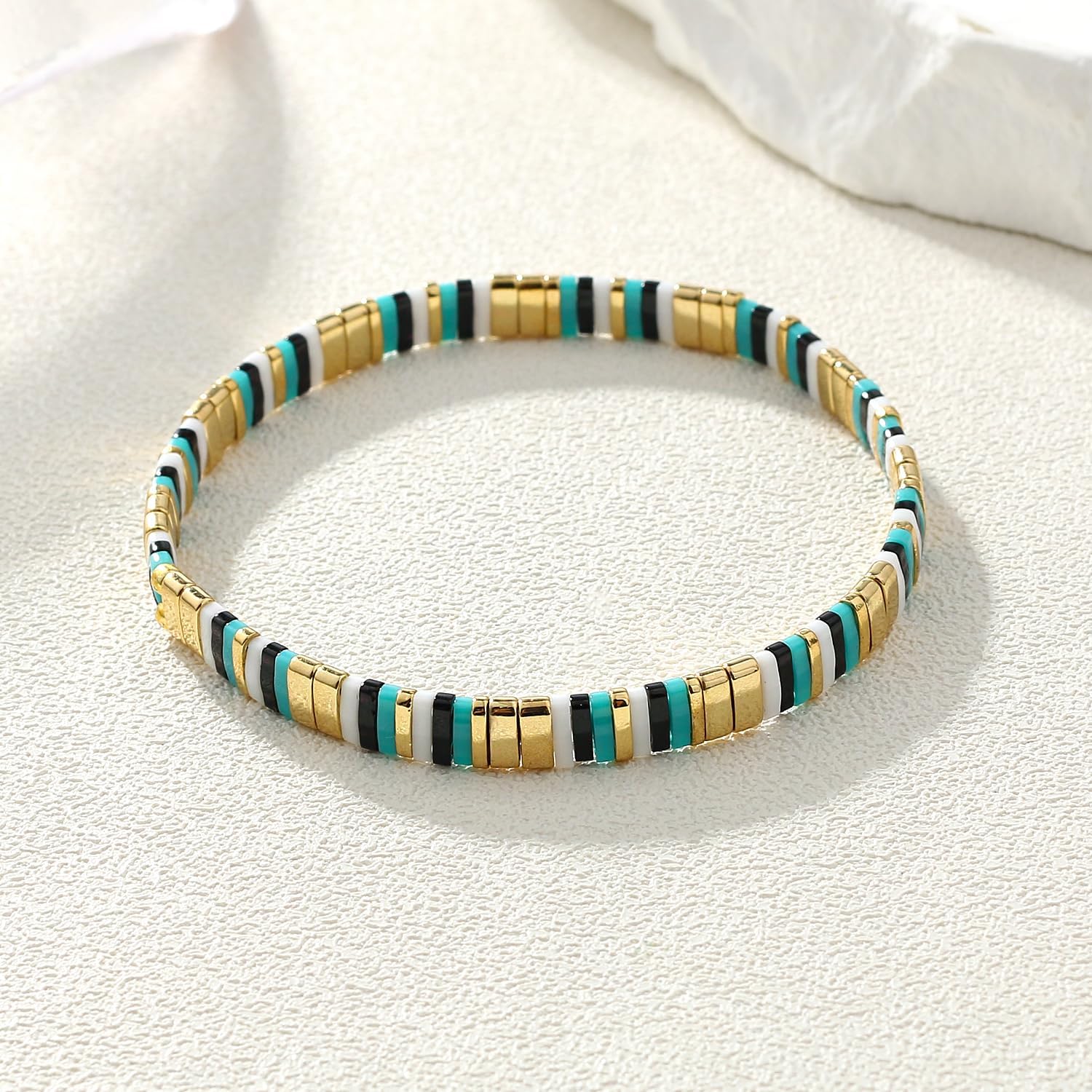 KELITCH Women Pearl Bead Stackable Stretch Bracelets Women Handmade Friendship Bracelets - Image 3