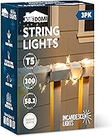 Vista 9 de Joiedomi Guirnalda de luces de Navidad para interiores, 300 (3 x 100) mini luces de hadas cálidas, decoración de iluminación de 64.5 pies