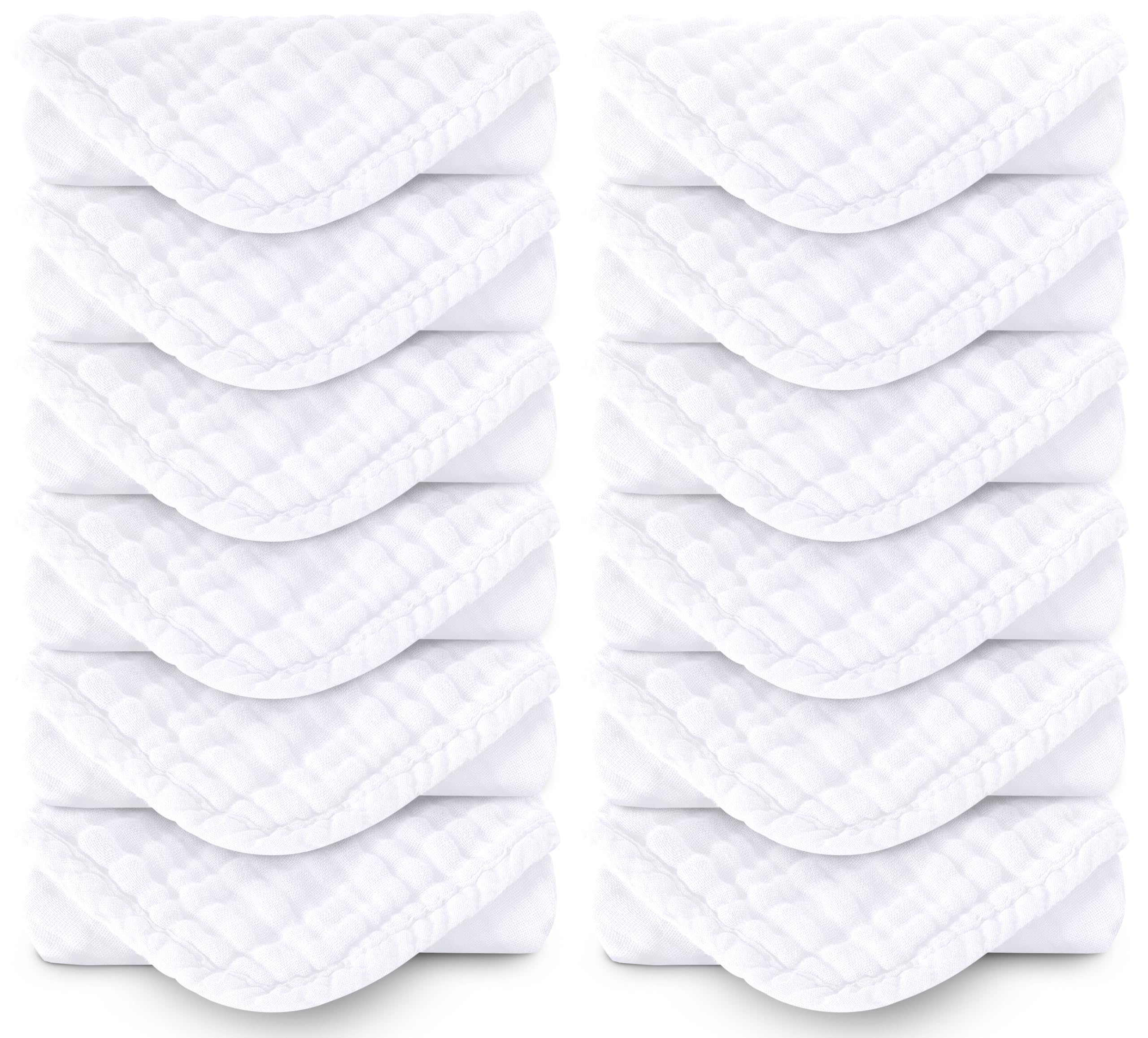 Spotted Play Muslin Burp Cloths 100% Cotton Large 20''x10'' Extra Soft and Absorbent Baby Wash Cloths Spit Up Rags - Baby Burping Cloth for Boys Girls