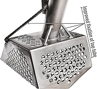 Vista 6 de CooB Pala de arena mejorada Detector de metales Sharky. Cucharas de arena Detección de tesoros, herramienta de caza con detector de metales. Acero