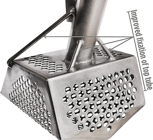 Miniatura 6 de CooB Pala de arena mejorada Detector de metales Sharky. Cucharas de arena Detección de tesoros, herramienta de caza con detector de metales. Acero