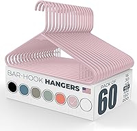 Vista 21 de Perchas de plástico fuertes hechas en Estados Unidos a granel, 20, 30, 50, 100 unidades, disponibles, para ropa de lavandería, perchas de plástico