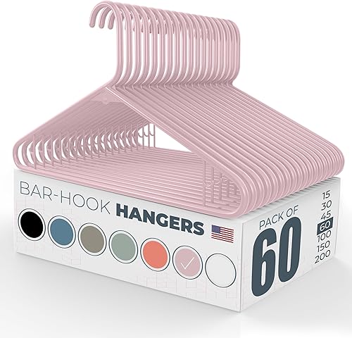 Miniatura 21 de Perchas de plástico fuertes hechas en Estados Unidos a granel, 20, 30, 50, 100 unidades, disponibles, para ropa de lavandería, perchas de plástico