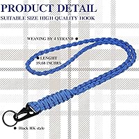 Vista 3 de Frienda Juego de 2 Cordones de Paracord de Servicio Pesado Collar de Silbatos Correa Trenzada 550 Cordón de Llavero para Actividades al Aire Libre