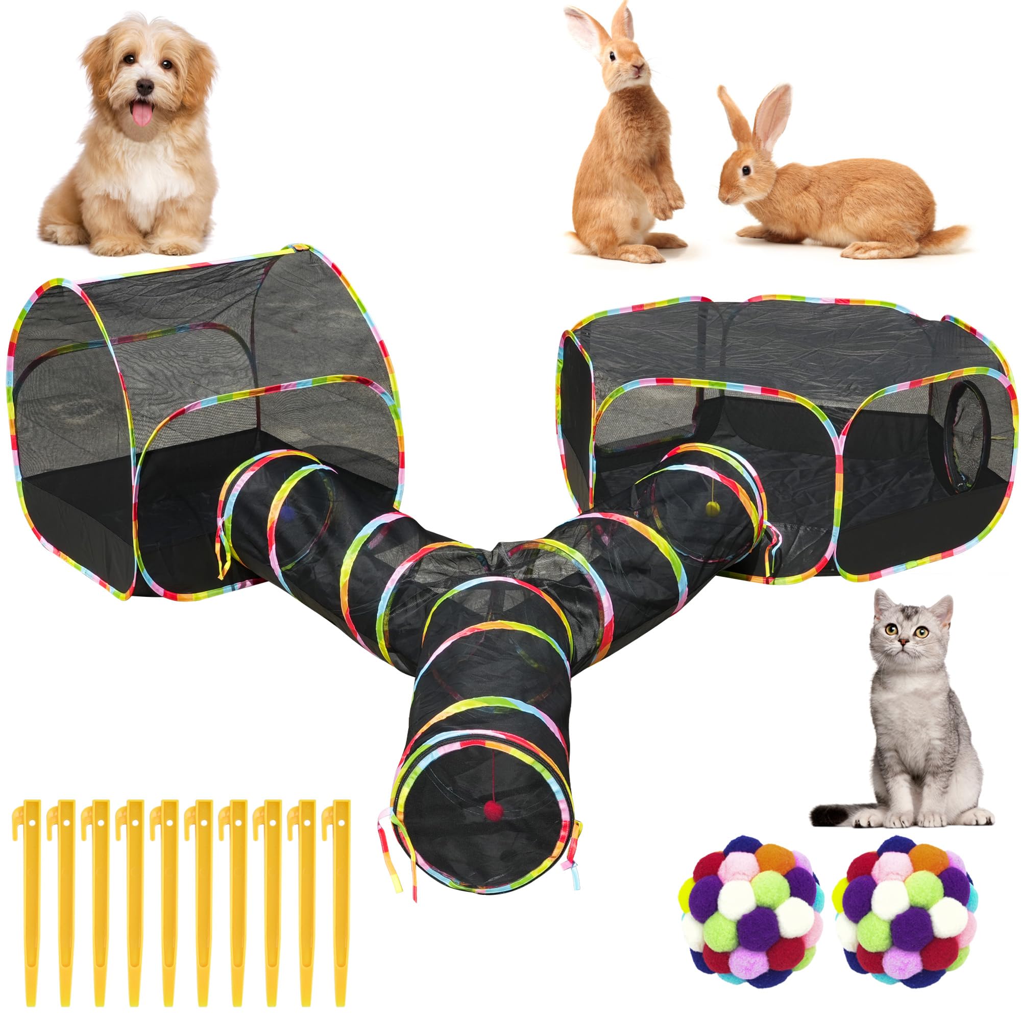 Naielfopet Outdoor Cat Enclosure - cat doors steps nets and pens | Mubboo