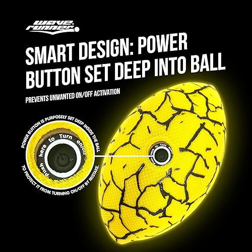Miniatura 6 de Wave Runner Fútbol infantil con luz LED que brilla en la oscuridad, impermeable de doble cordón para deportes nocturnos y juegos, pelota impermeable