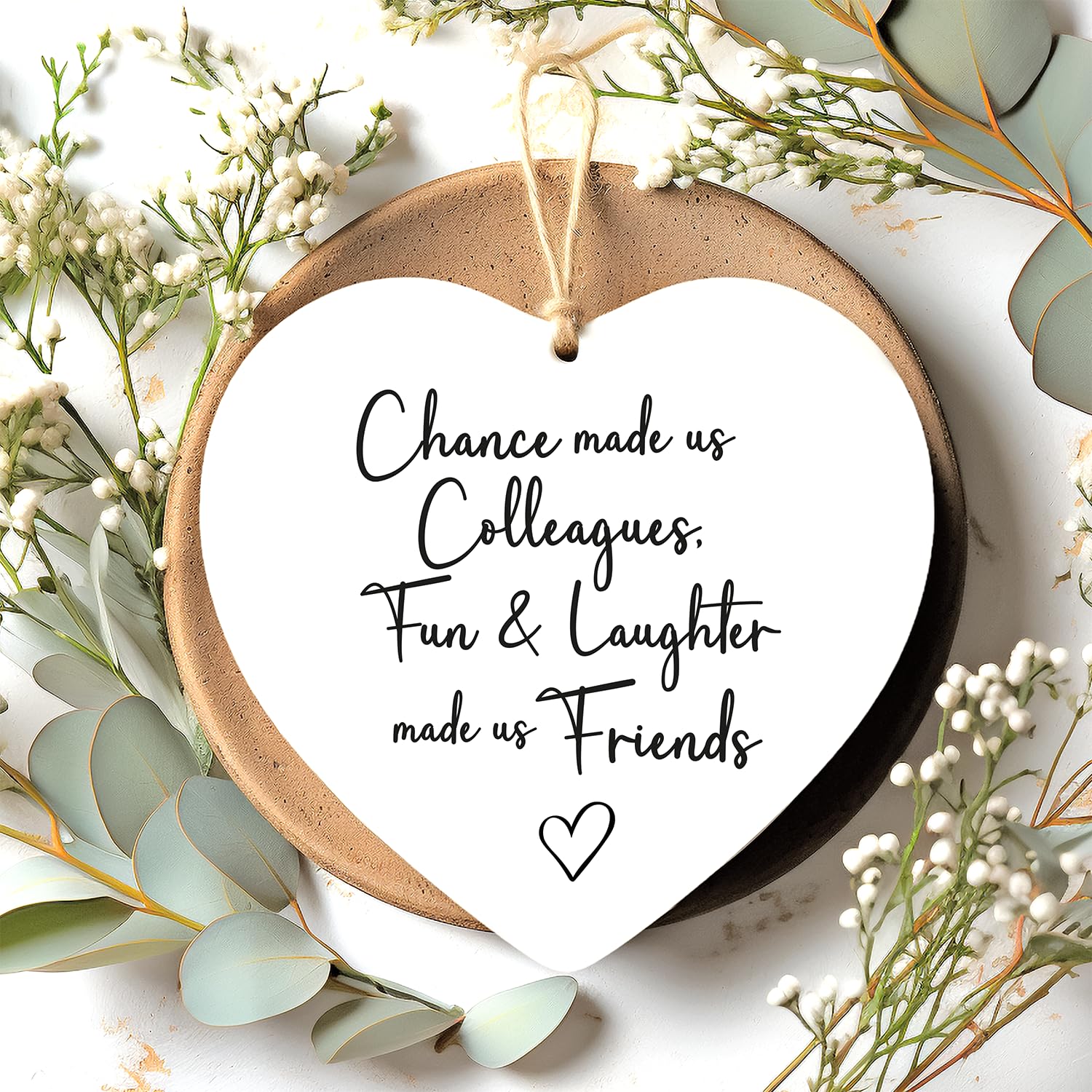 Gift For Work Friend Colleague Positive Message Gift Friend Leaving Gift Thinking Of You Heart Keepsake Gift