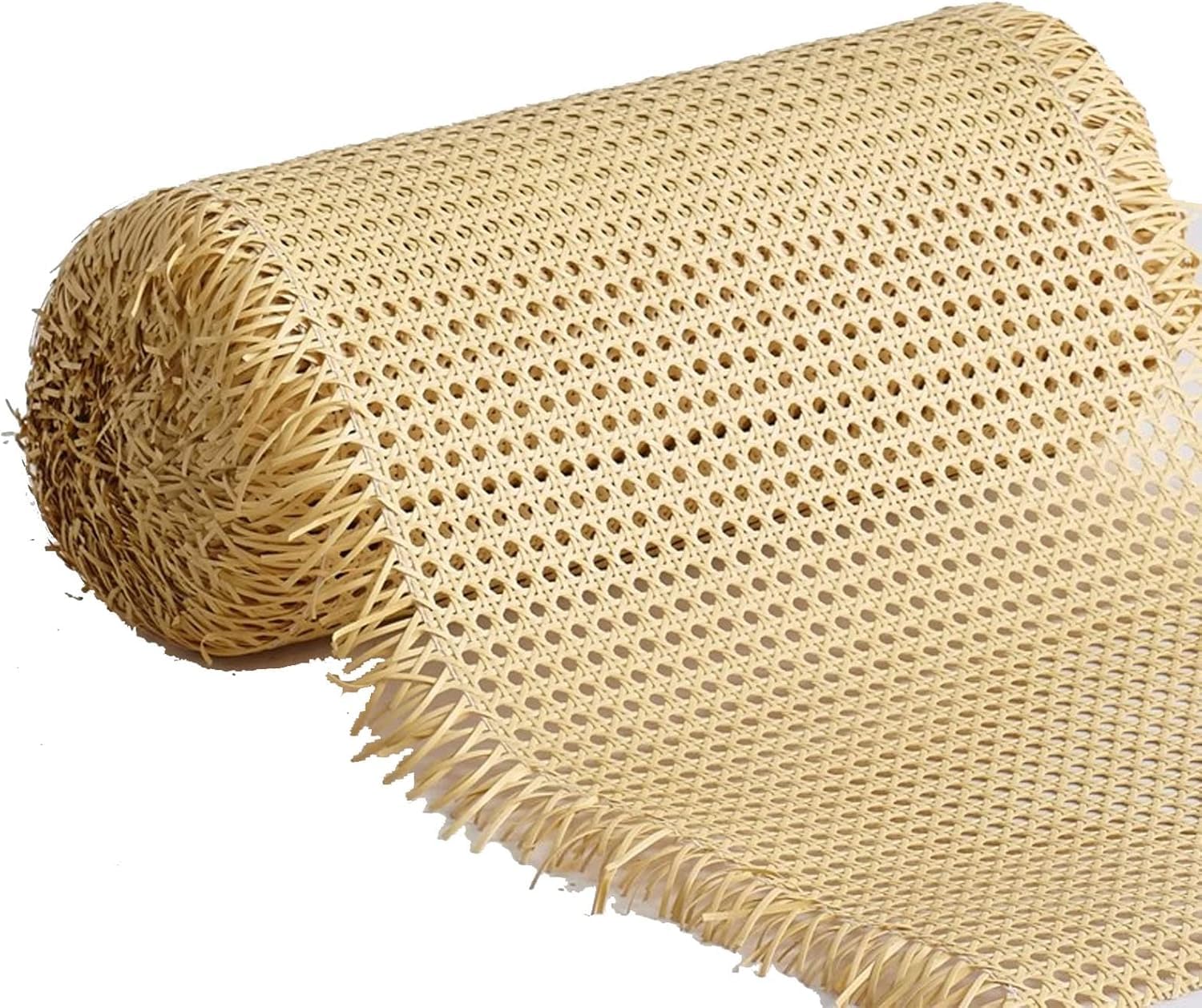 Wysokiej jakości taśma rattanowa z trzciny cukrowej - wstępnie tkane arkusze siatkowe (45 cm szer. x 4 m dł.), do projektów futrzanych DIY, krzeseł, komód, kabin i dekoracji domu - i wszechstronny