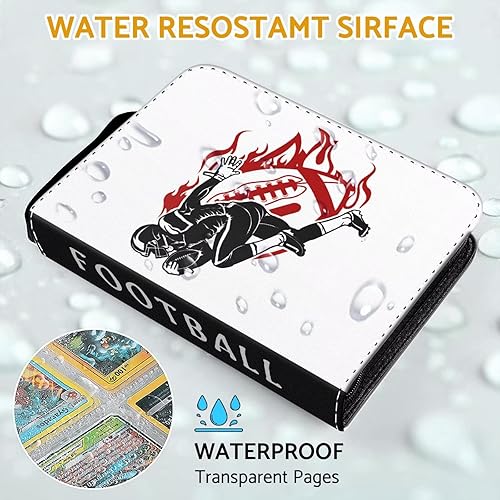 Miniatura 3 de Carpeta de tarjetas de fútbol, 4 bolsillos 480 tarjetas con 60 carpetas de fútbol extraíbles, protector de libro de tarjetas, tarjeteros de fútbol,