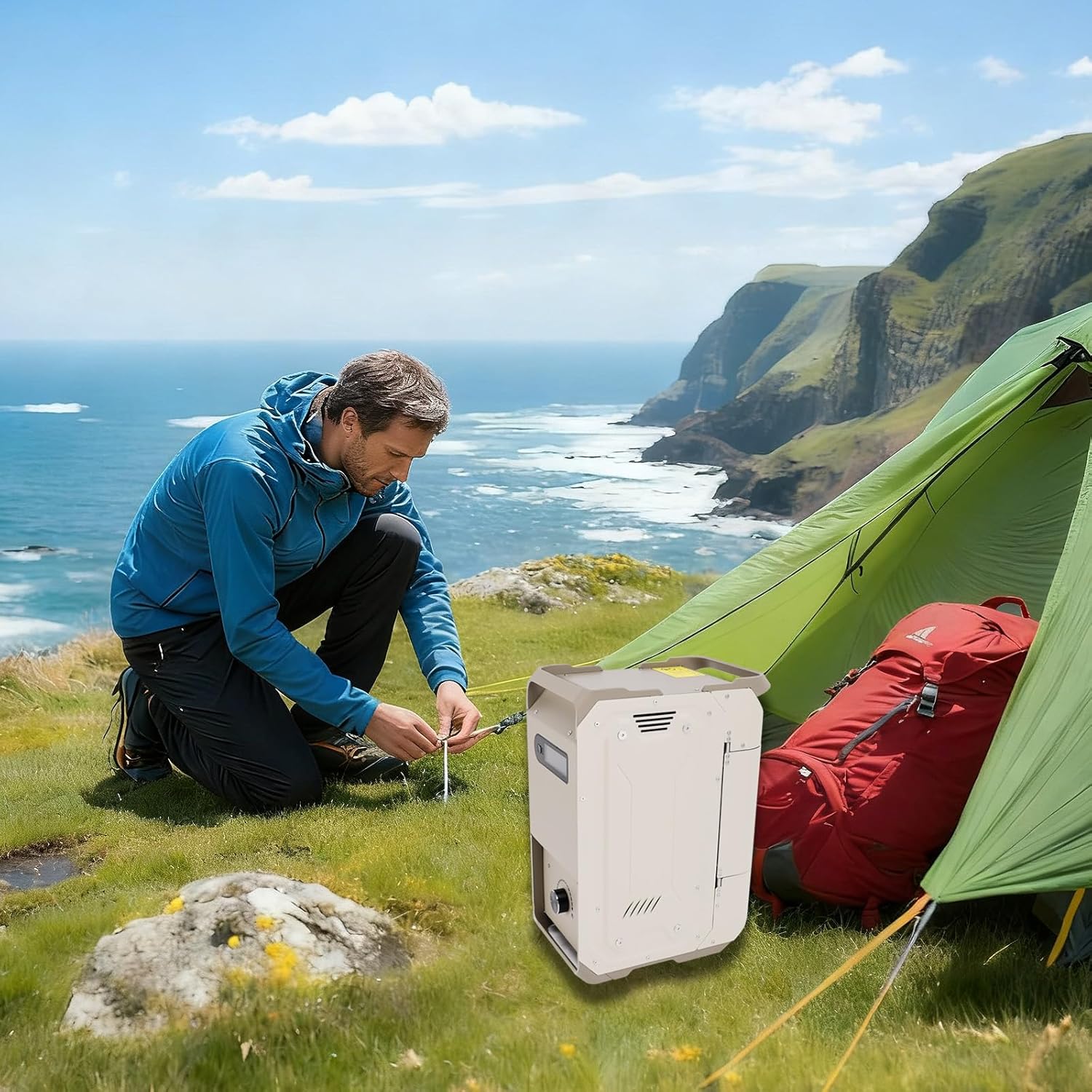 Portable Water Heater Fit For RV Camping, 7800mAh 3.3h Rechargeable Battery,Outdoor Camping Cleaning