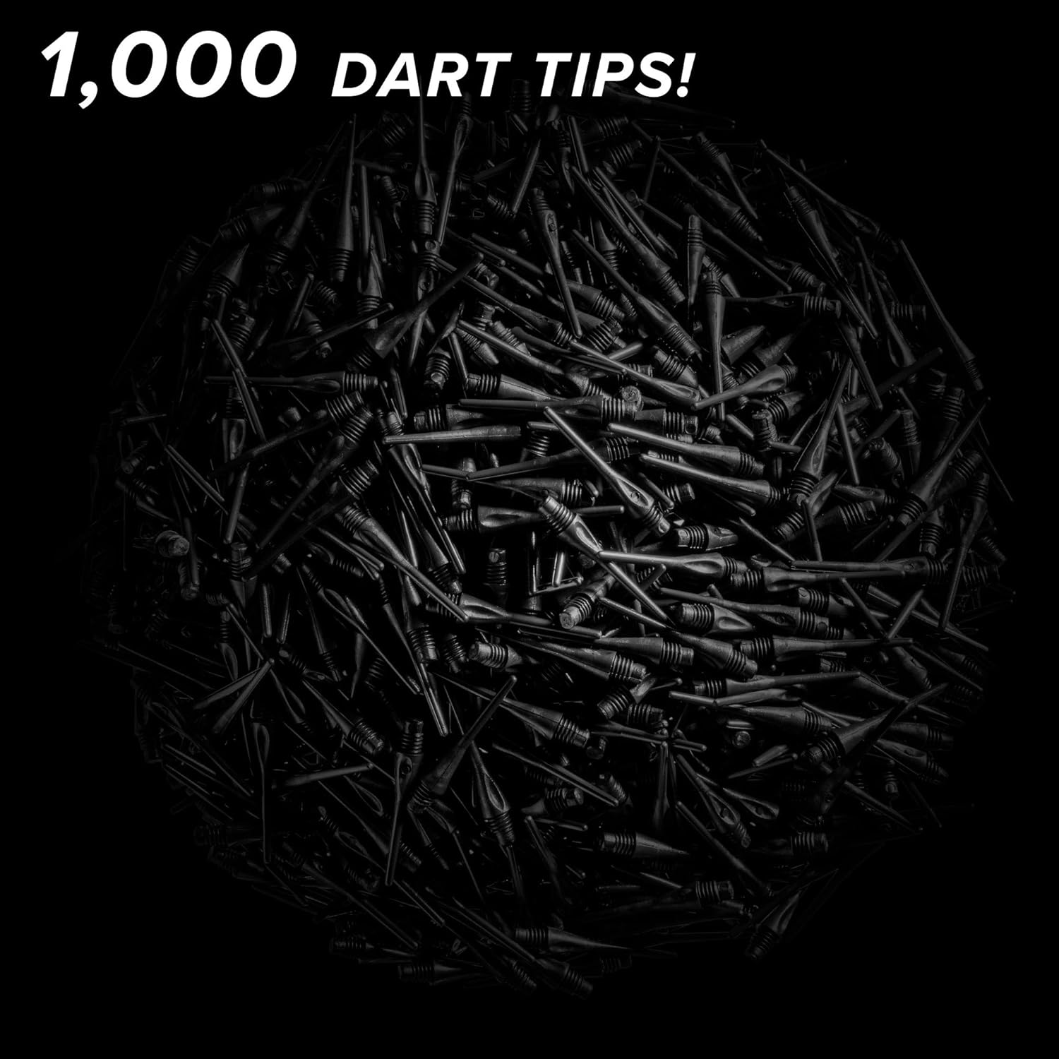 Viper Dart Accessory: Diamond 2BA Thread Soft Tip Dart Points, Black (500 and 1000 Packs)