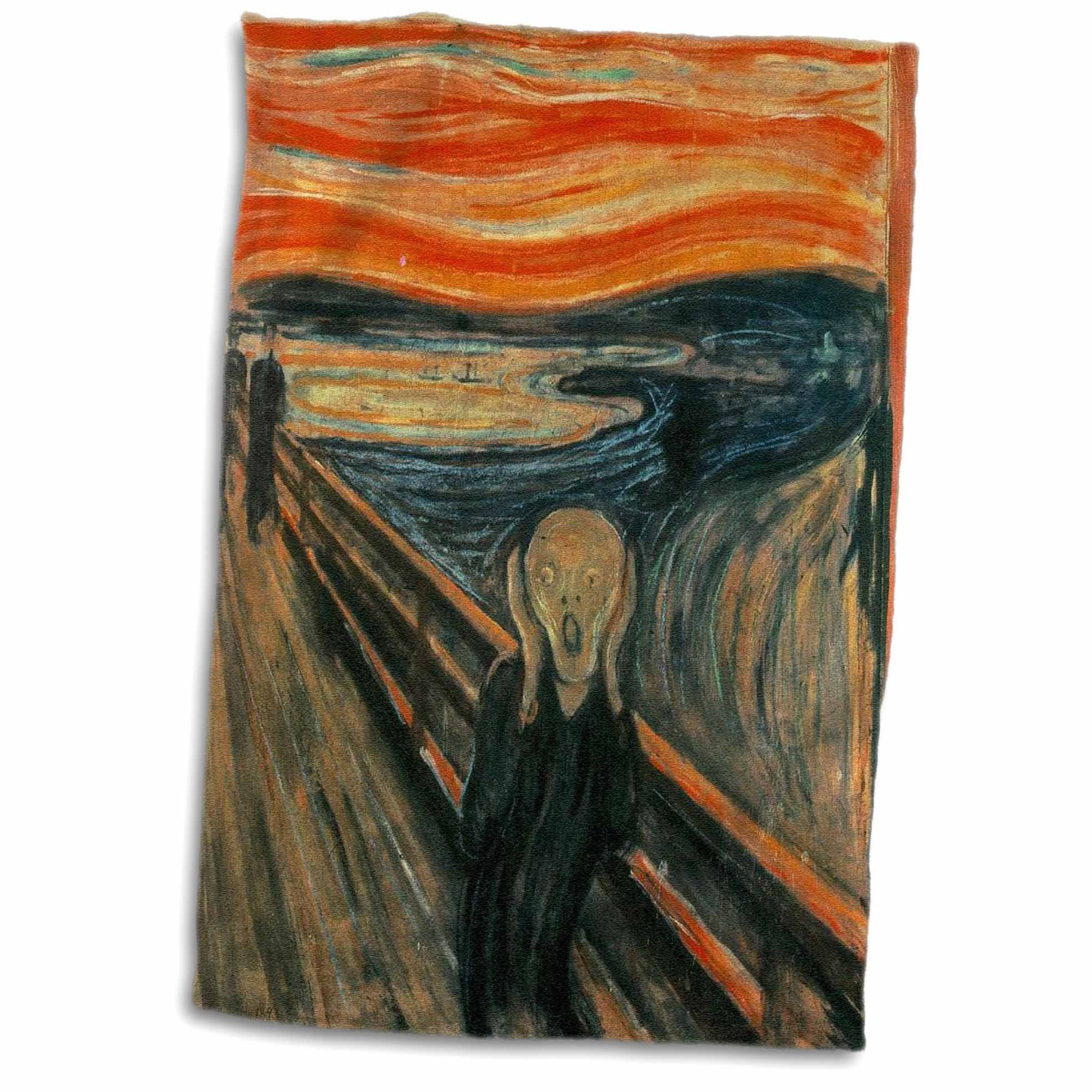 3D Rose The Scream Painting by Edward Munch TWL_60716_1 Towel, 15" x 22"