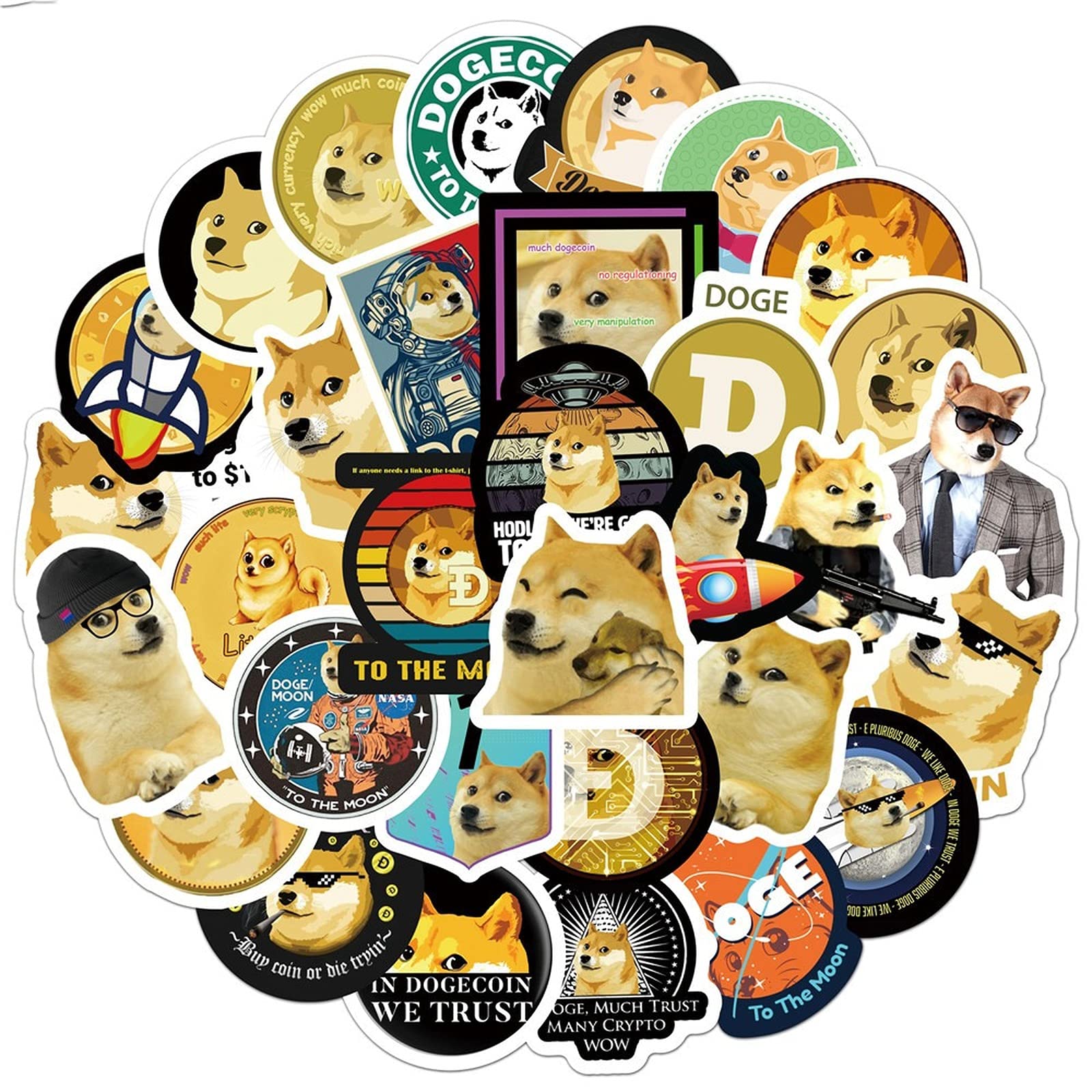 ○ドージコインステッカー50枚セット ○ DOGE COIN / 仮想通貨 / 暗号資産