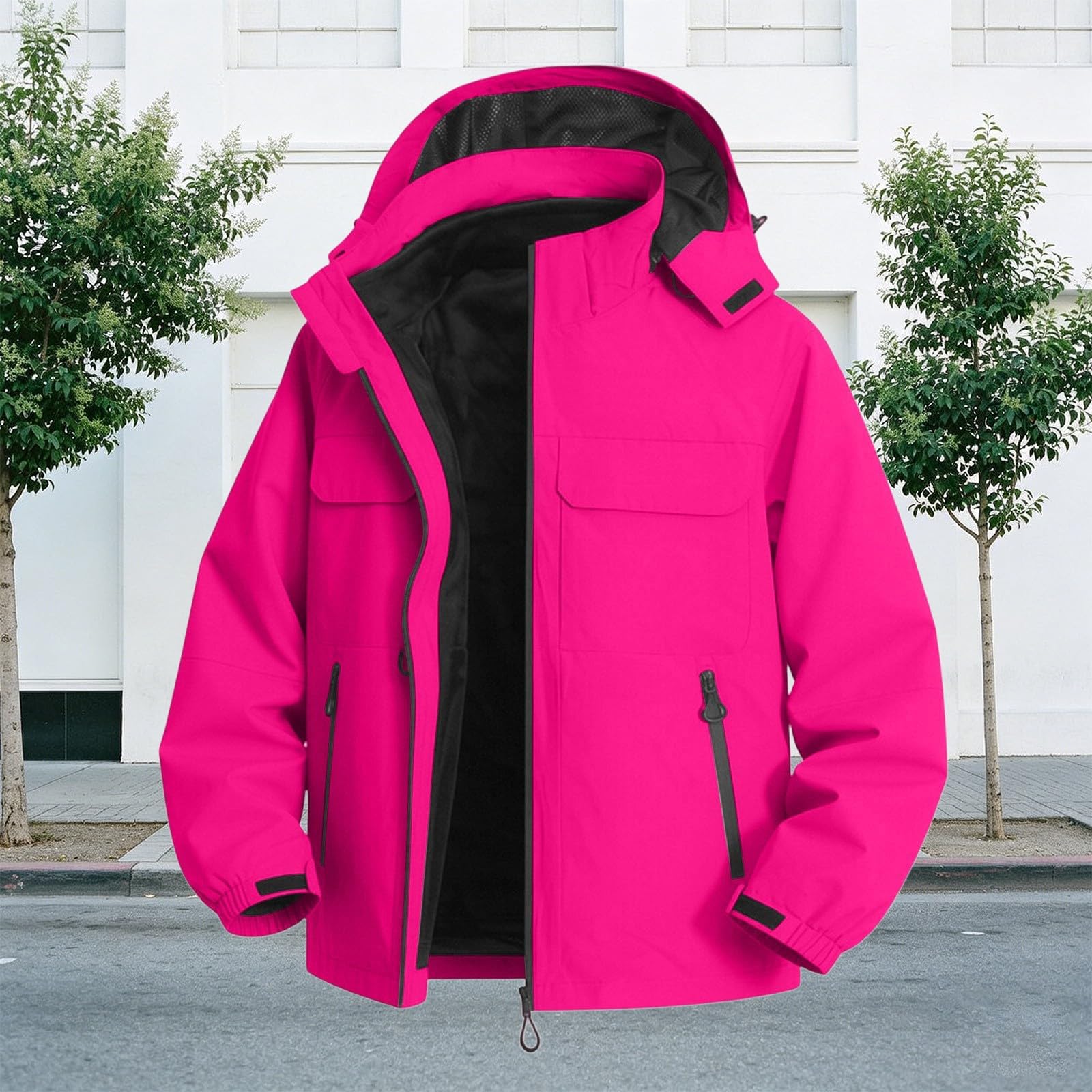 Giacca sportiva da uomo impermeabile con cappuccio