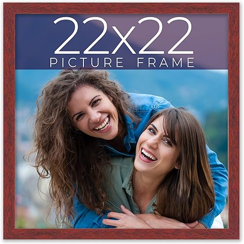 Miniatura 74 de Marco de fotos de madera maciza marrón de 24 x 24 pulgadas de ancho Profundidad del marco interior de 0.5 pulgadas Marco de fotos tradicional