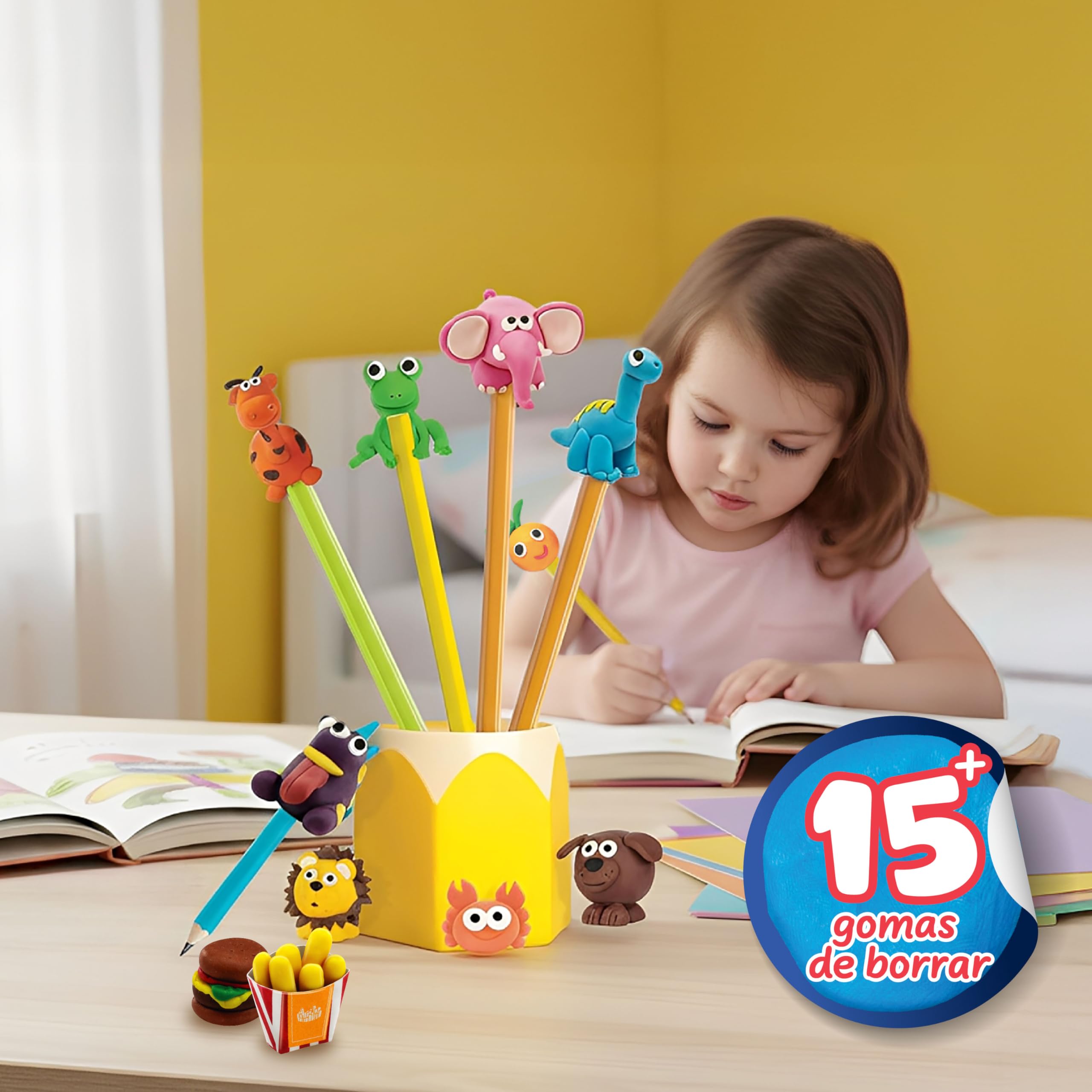 Science4you Crea tus Gomas Kit STEM Juguetes Niños 6+ – Figuras Animales, Gomas que Brillan, Set Manualidades, Material Escolar, Regalo Cumpleaños Niños Niñas 5 6 7+