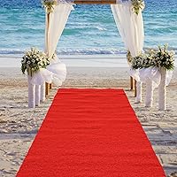Vista 6 de Timgle Alfombra roja de 3 x 10 pies y 0.3 pulgadas de grosor para fiesta, antideslizante, alfombra de cocina, lavable, alfombra roja, decoración