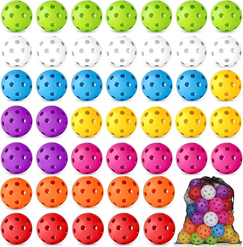 Vista 42 de Coopay Paquete de 12/50/100 pelotas de práctica de béisbol, bolas de entrenamiento de plástico, bolas de sóftbol huecas ligeras con una bolsa