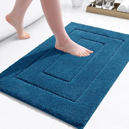 Miniatura 95 de Buganda Alfombras de baño, 24" x 16", Alfombras de baño de microfibra suaves y absorbentes, Alfombra de ducha esponjosa antideslizante, Alfombras de