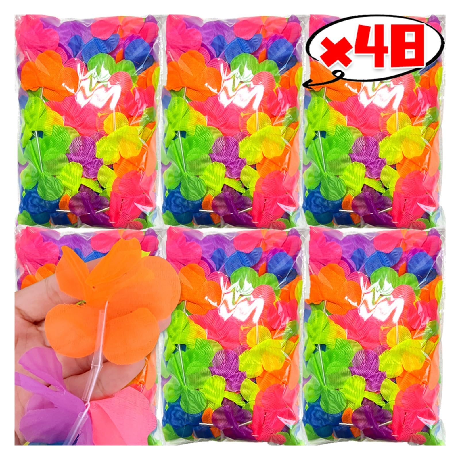 Mehrfarbige Fluoreszierende Girlanden für Luau-Themenparty