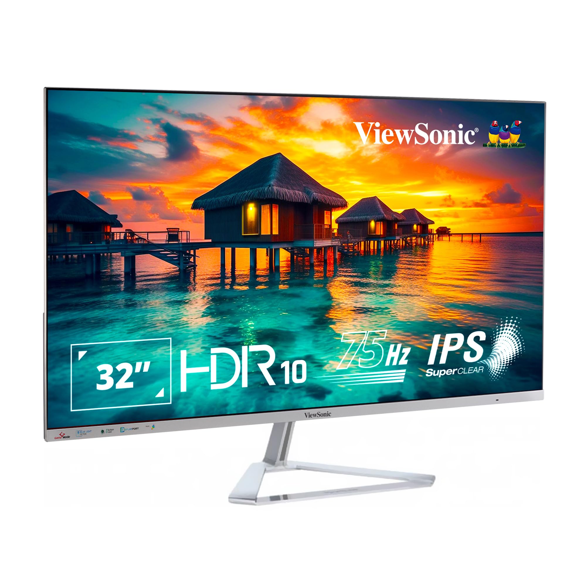 ViewSonic (from USA) - VX3276-MHD-3 81.28 Cm (32") FHD IPS Monitor | Super Clear IPS Panel |1Ms Response time| HDR10 | Dual Speaker |Eye-Care| HDMI| DP Port | Srgb104%| HDMI |Variable Refresh Rate. (B08Q4KFJNM) Amazon Price History, Amazon Price Tracker