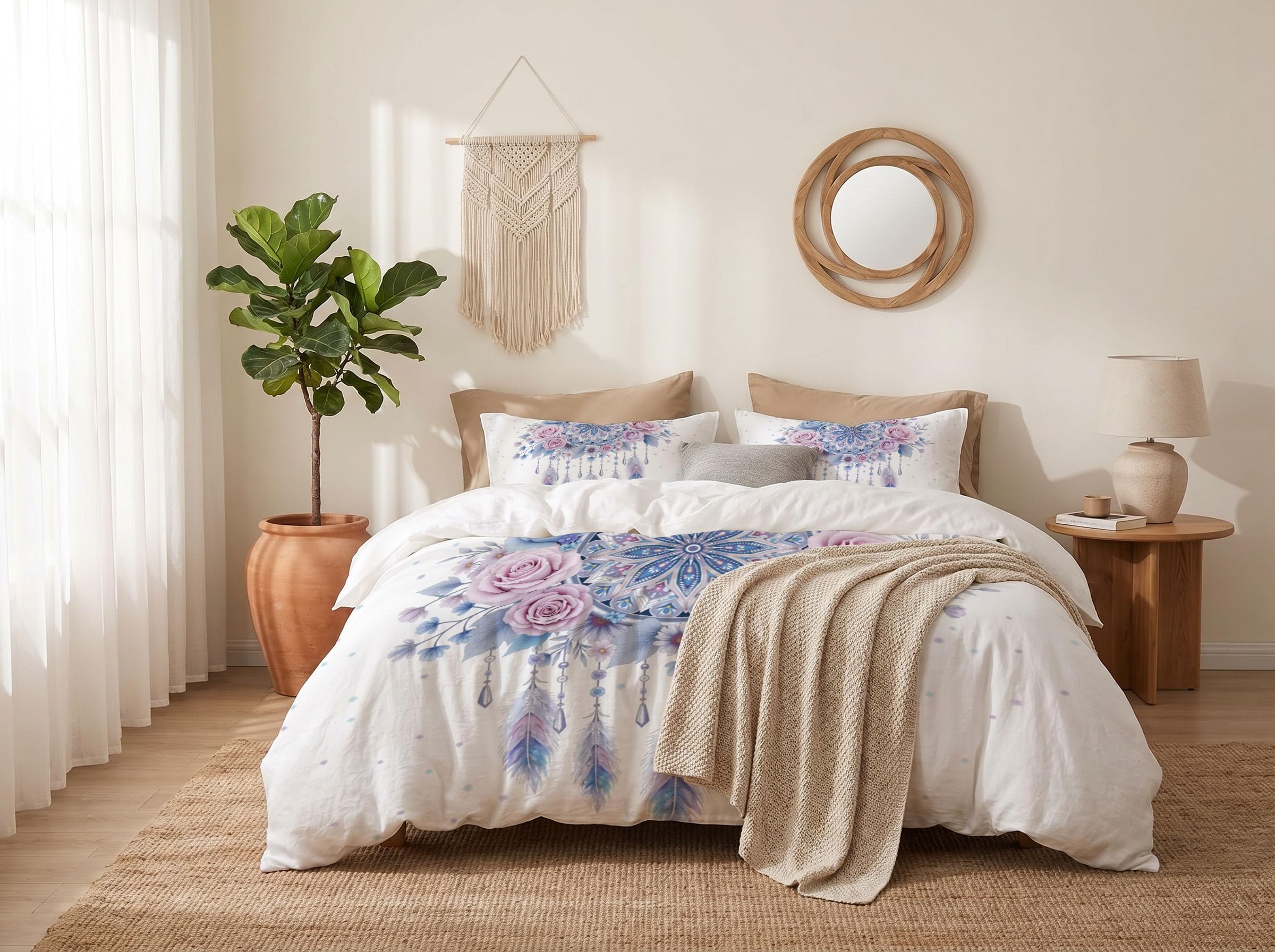 Parure de lit 200x200 avec fermeture éclair anti-glisse