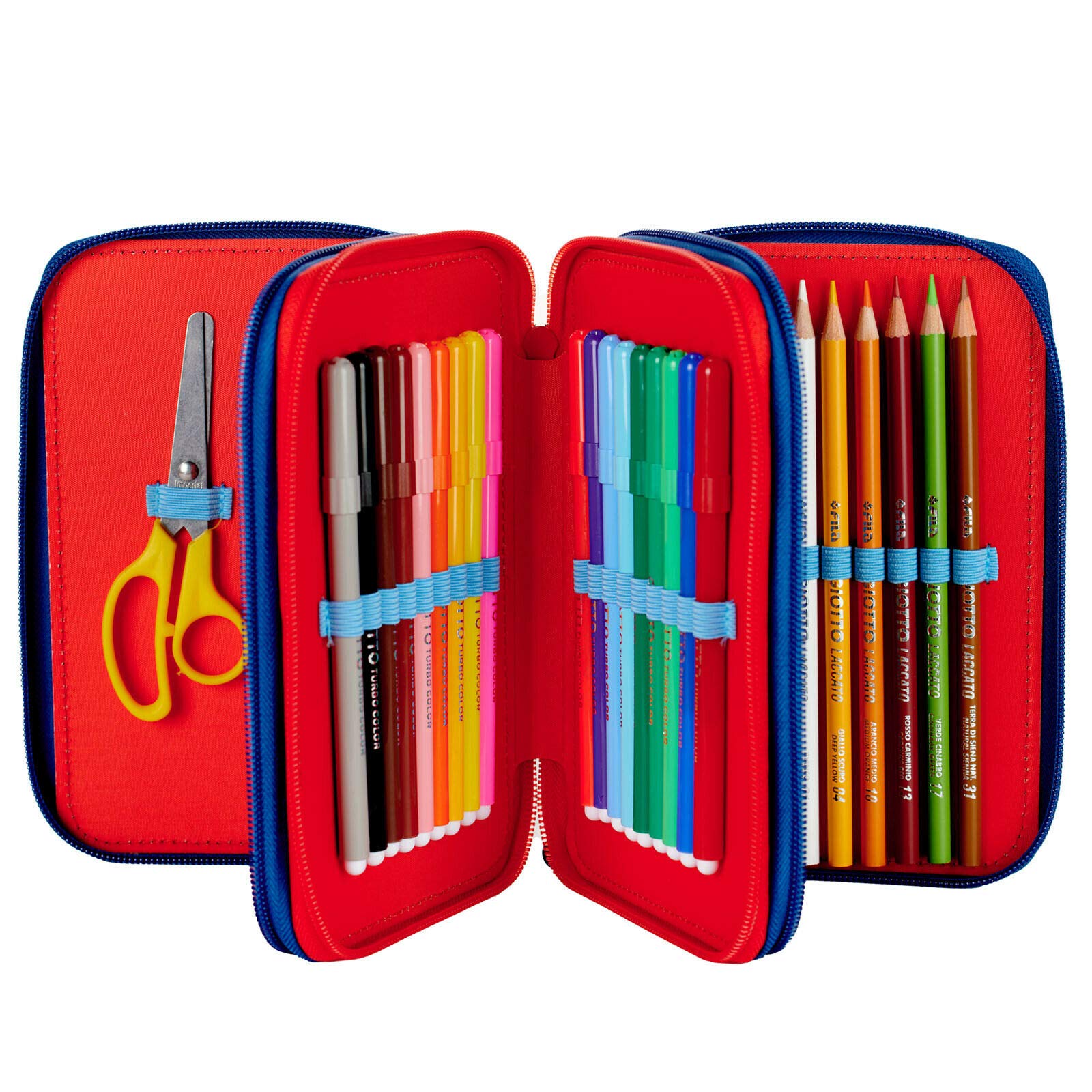 Gopop Schoolpack Zaino Scuola Champion Estensibile 43x31x17 cm + Astuccio 3 Zip Completo