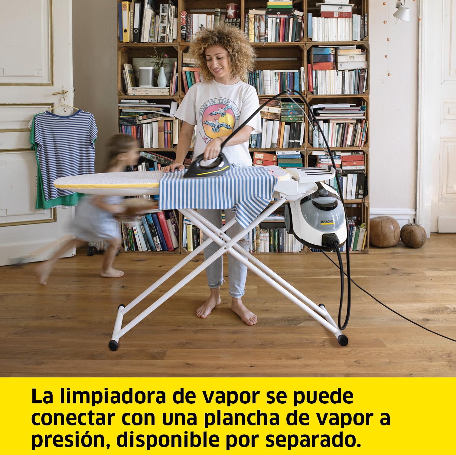 Kärcher Limpiadora de vapor manual SC 5 EasyFix, conexión agua caliente, presión: 4,2 bar, calentamiento: 3min., superficie: aprox.150m², depósito: 0,5 l+1,5 l, kit limpieza suelos EasyFix y boquillas