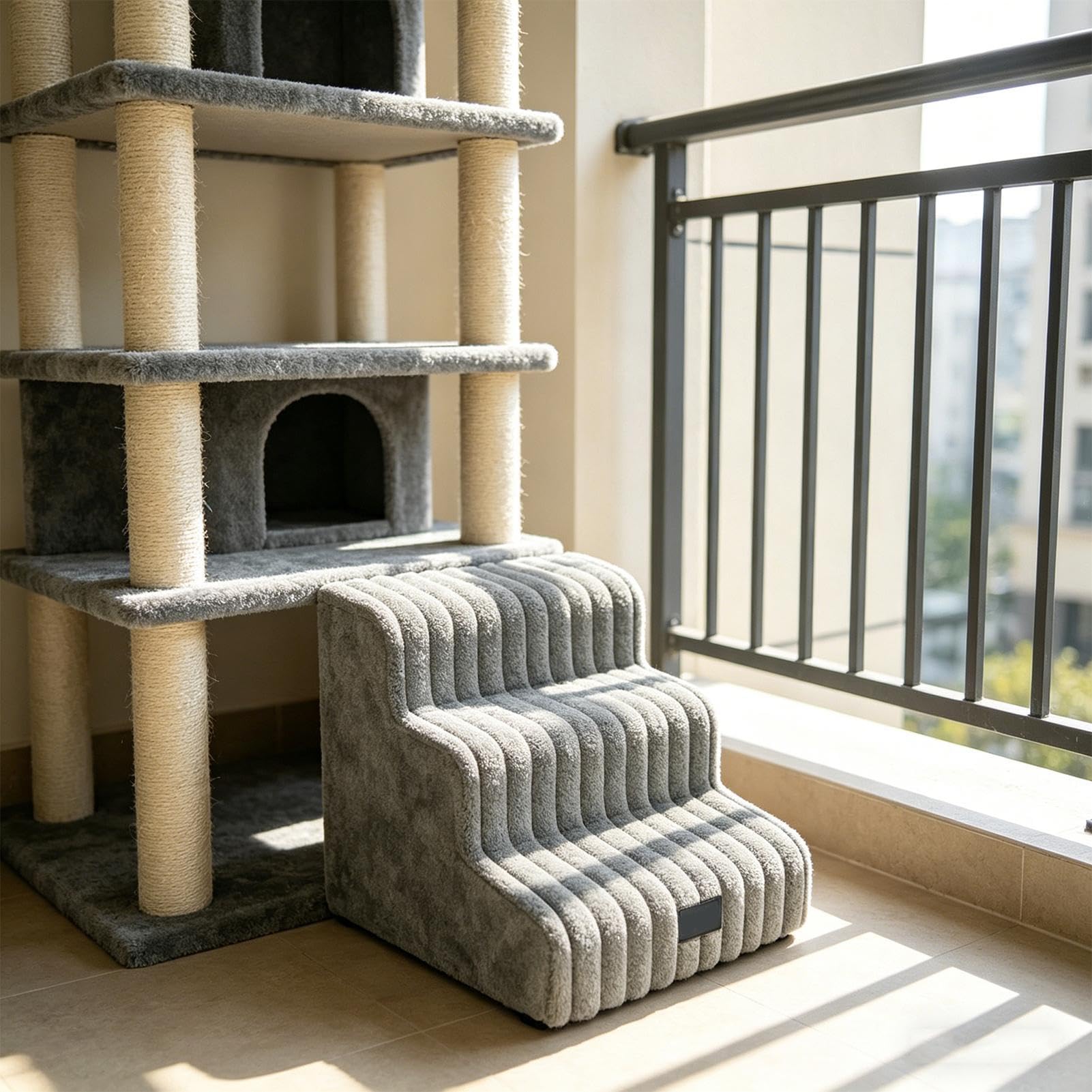 Scale per Animali Domestici Scaletta per Animali Rimovibile e Lavabile | Gradini per Cuccie di Cani per Gatti Anziani Piccoli Cuccioli Divano Poltrona Appartamento Balcone Terrazza Giardino Intern