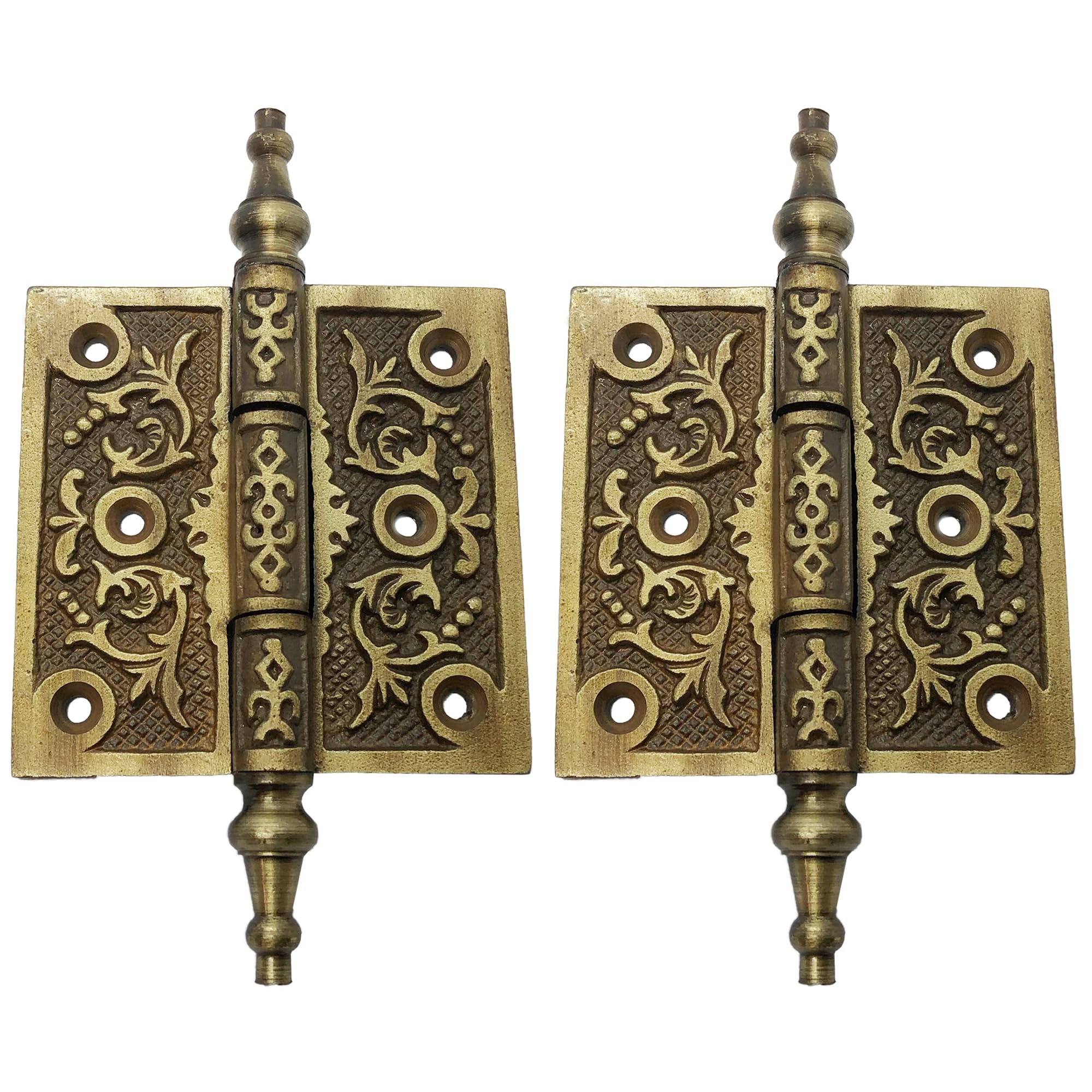 Charnières victoriennes dorées HG102 pour restaurer une porte de grange ou un grand buffet
