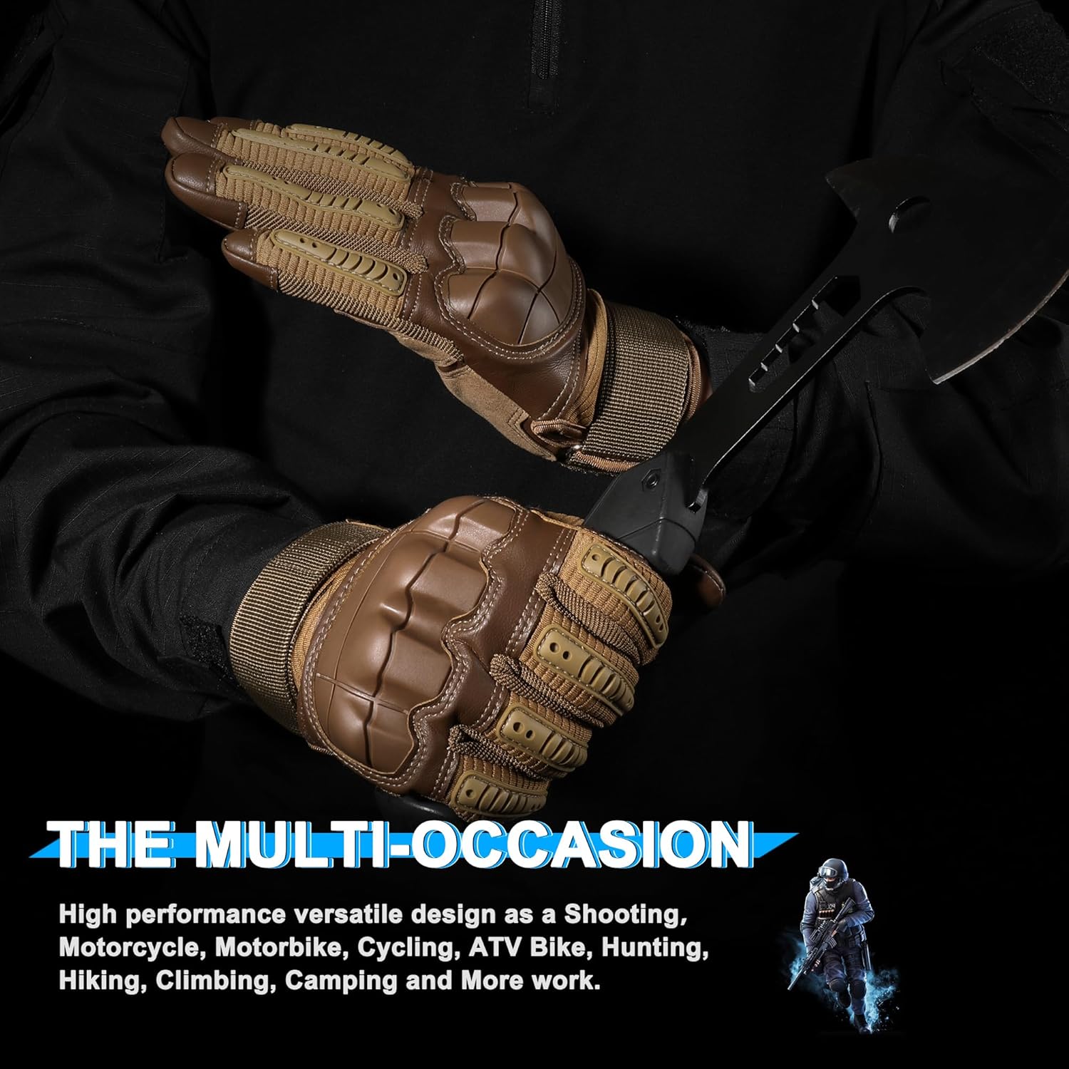 WTACTFUL Tactical Gloves for Men - Touch Screen - Airsoft Motorcycle Outdoor Costume - Image 5