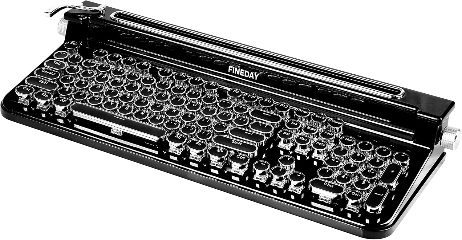 FINEDAY Keyboard 2.0, Retro Wireless Mechanical Keyboard